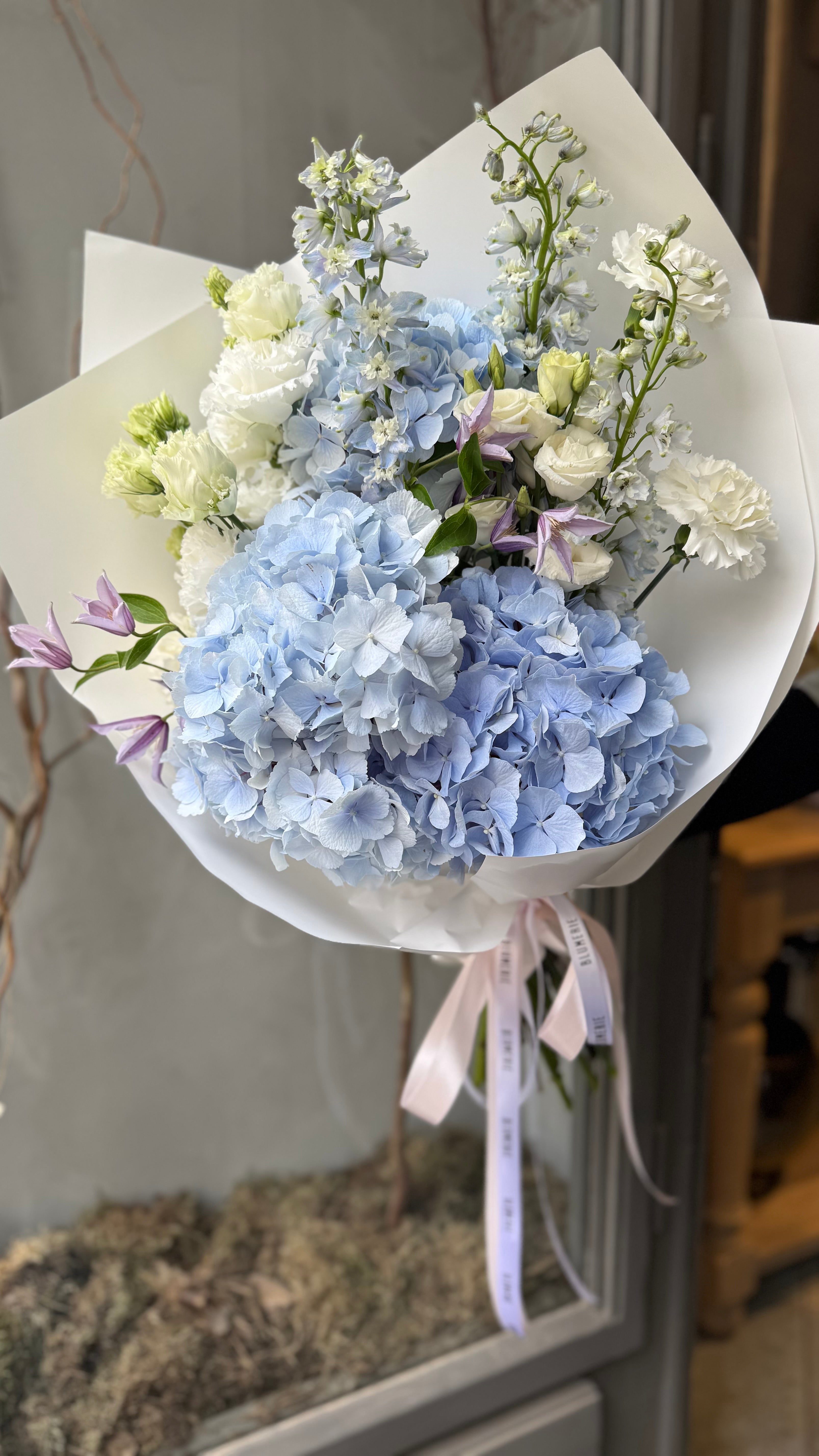 Blue hydrangea